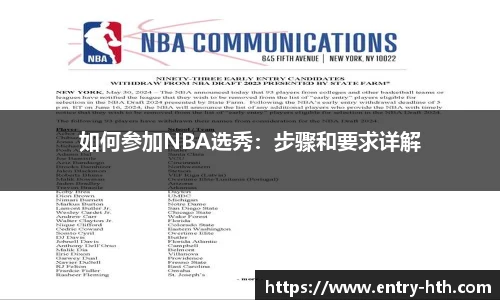 如何参加NBA选秀：步骤和要求详解